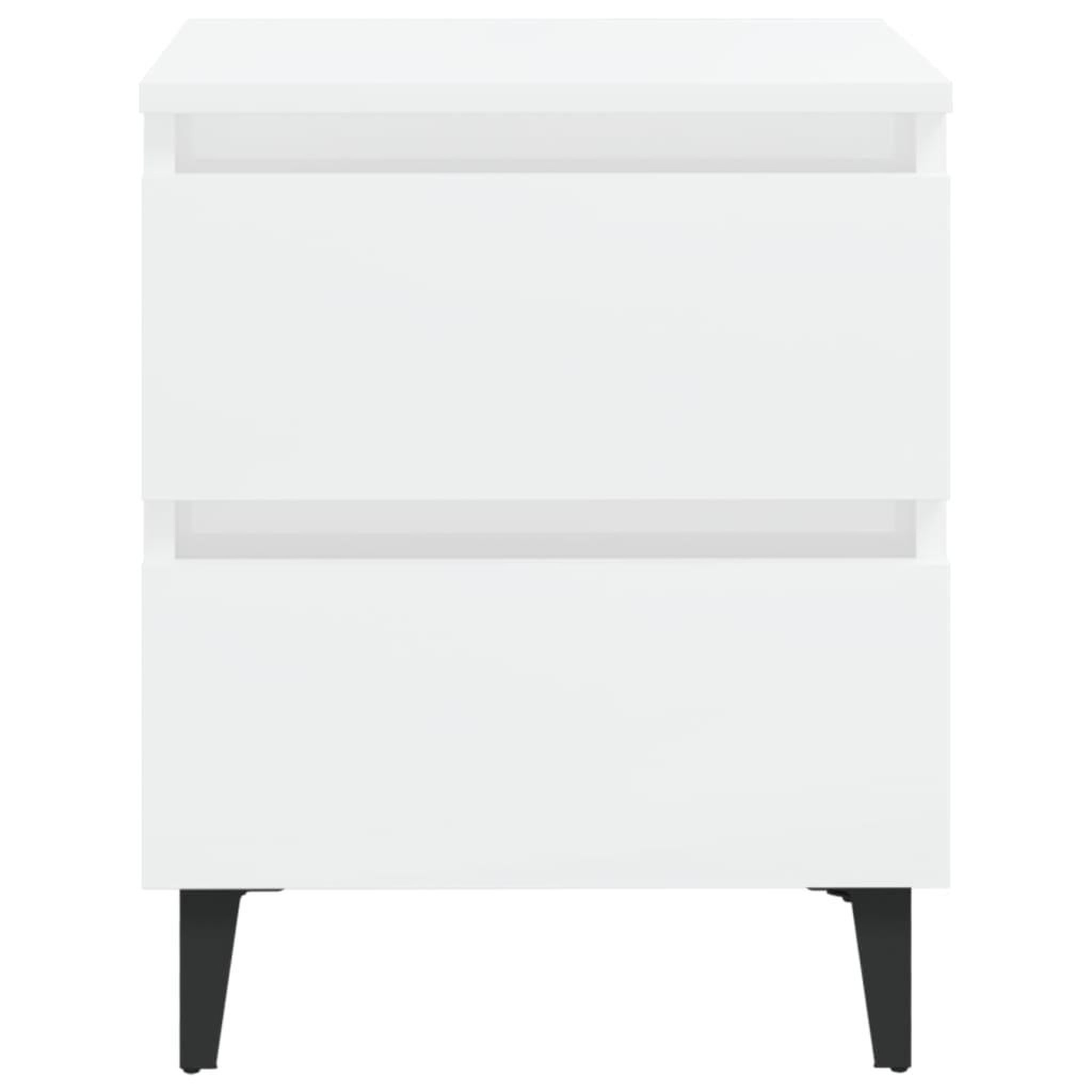 Voir la diapositive 4 : VIDAXL Tables de chevet 2 pcs blanc brillant bois d'ingenierie