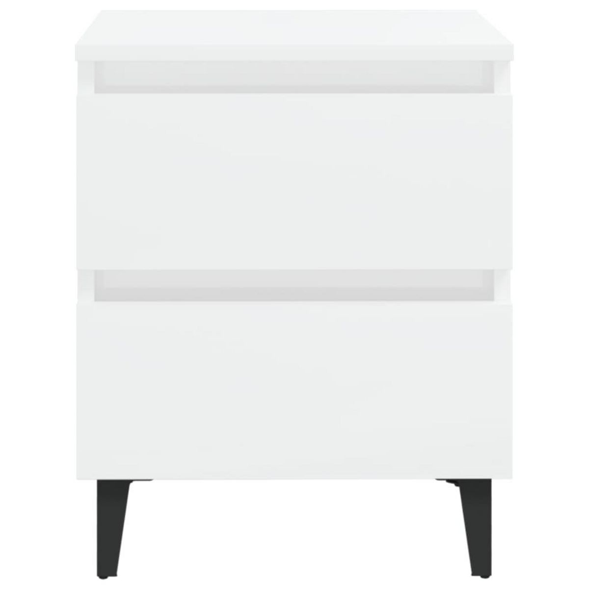 VIDAXL Tables de chevet 2 pcs blanc brillant bois d'ingenierie