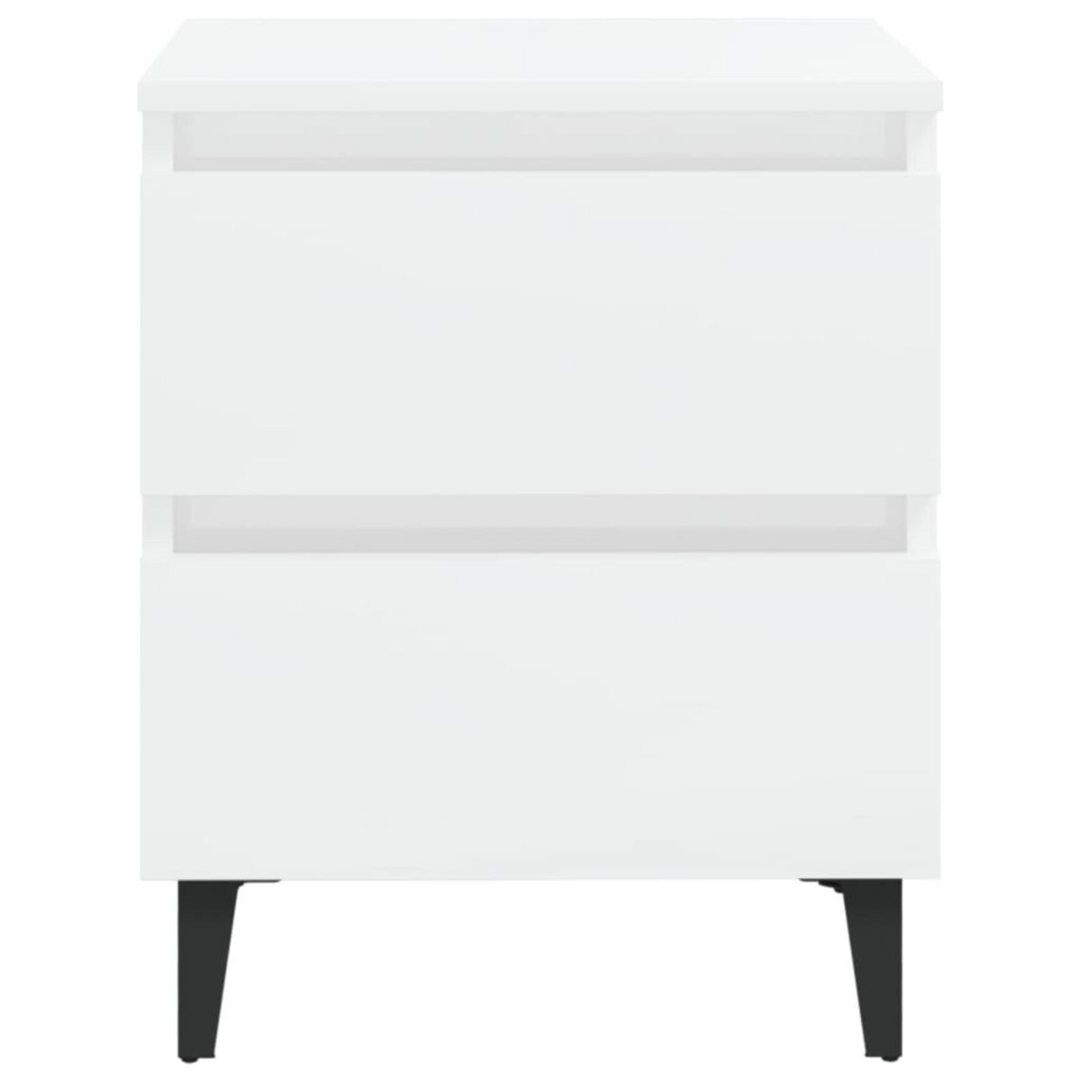 VIDAXL Tables de chevet 2 pcs blanc brillant bois d'ingenierie