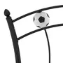 VIDAXL Cadre de lit avec design de football Noir Metal 90x200 cm