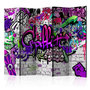Voir la diapositive 1 : Paris Prix Paravent 5 Volets  Purple Graffiti  172x225cm