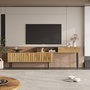 Voir la diapositive 2 : MERAX Meuble tv naturel 129 cm mdf