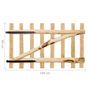 Voir la diapositive 6 : VIDAXL Portillon simple de cloture Bois de noisetier 100x60 cm