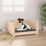 VIDAXL Lit pour chien 55,5x45,5x28 cm Bois massif de pin