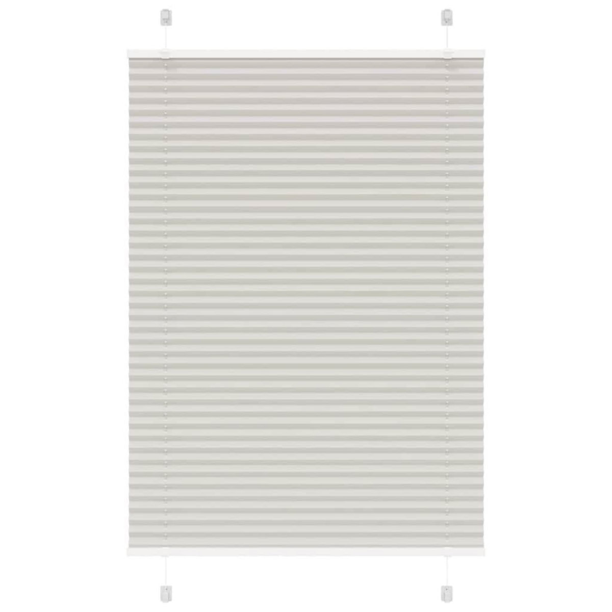 VIDAXL Store plisse gris clair 100x150 cm largeur du tissu 99,4cm