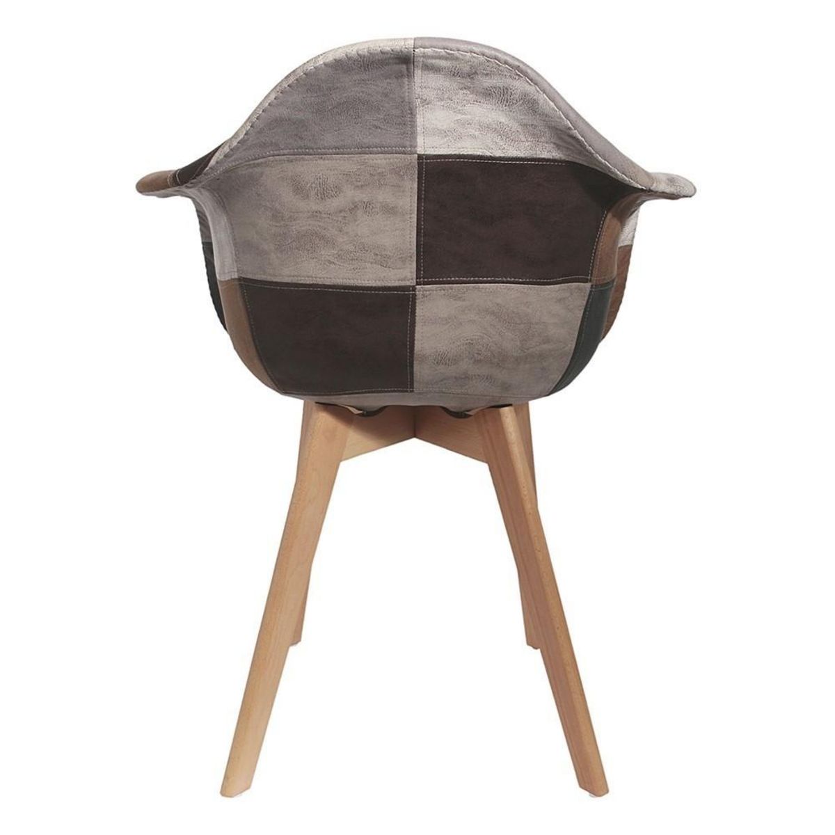 The Home Deco Factory Fauteuil scandinave Patchwork gris