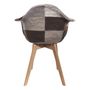 Voir la diapositive 5 : The Home Deco Factory Fauteuil scandinave Patchwork gris