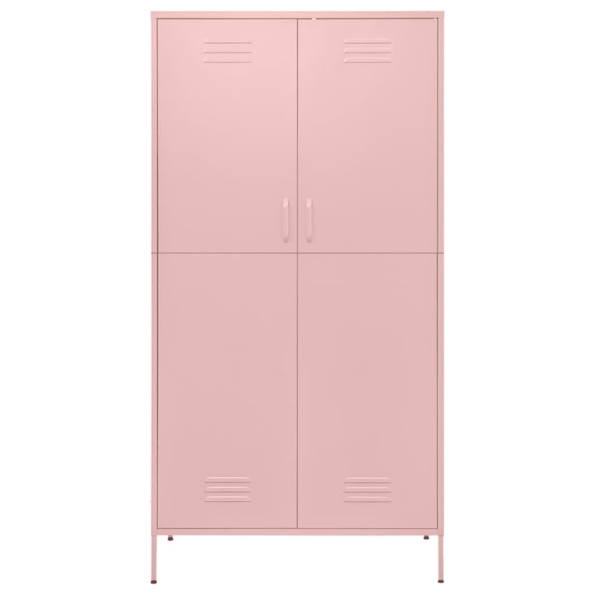 Voir la diapositive 3 : VIDAXL Garde-robe Rose 90x50x180 cm Acier