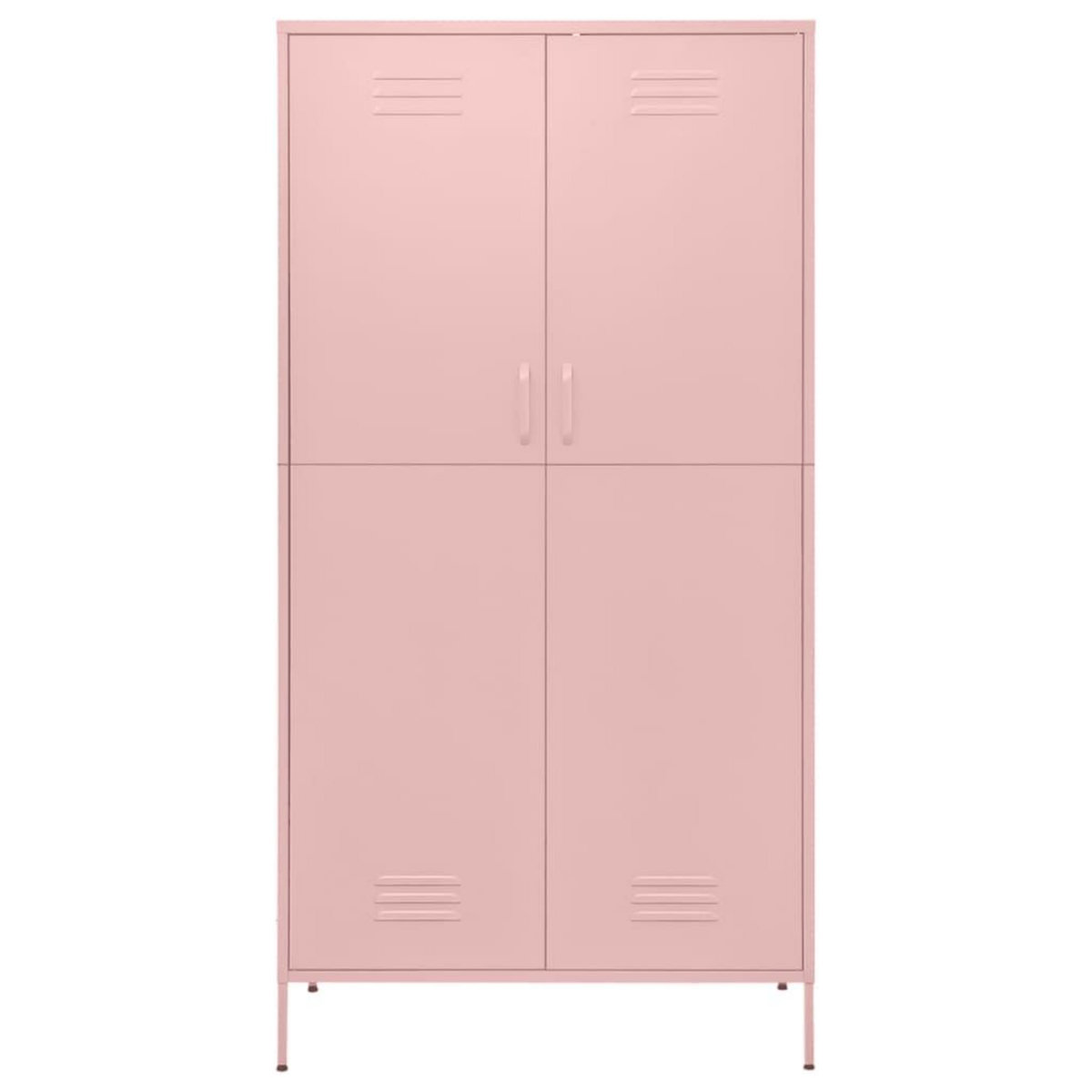 VIDAXL Garde-robe Rose 90x50x180 cm Acier