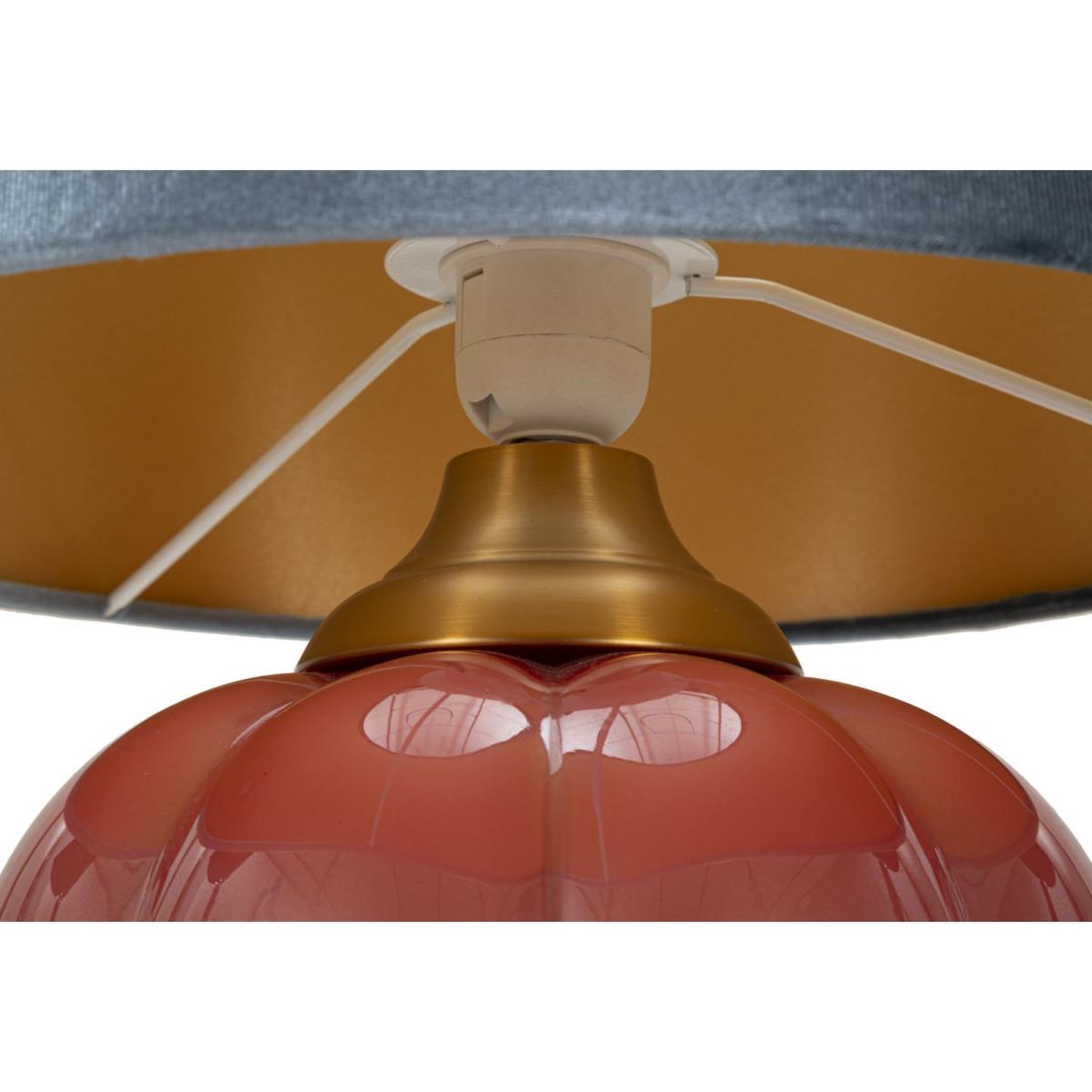 Voir la diapositive 3 : Paris Prix Lampe à poser en verre  helene ball  50cm rouge & bleu