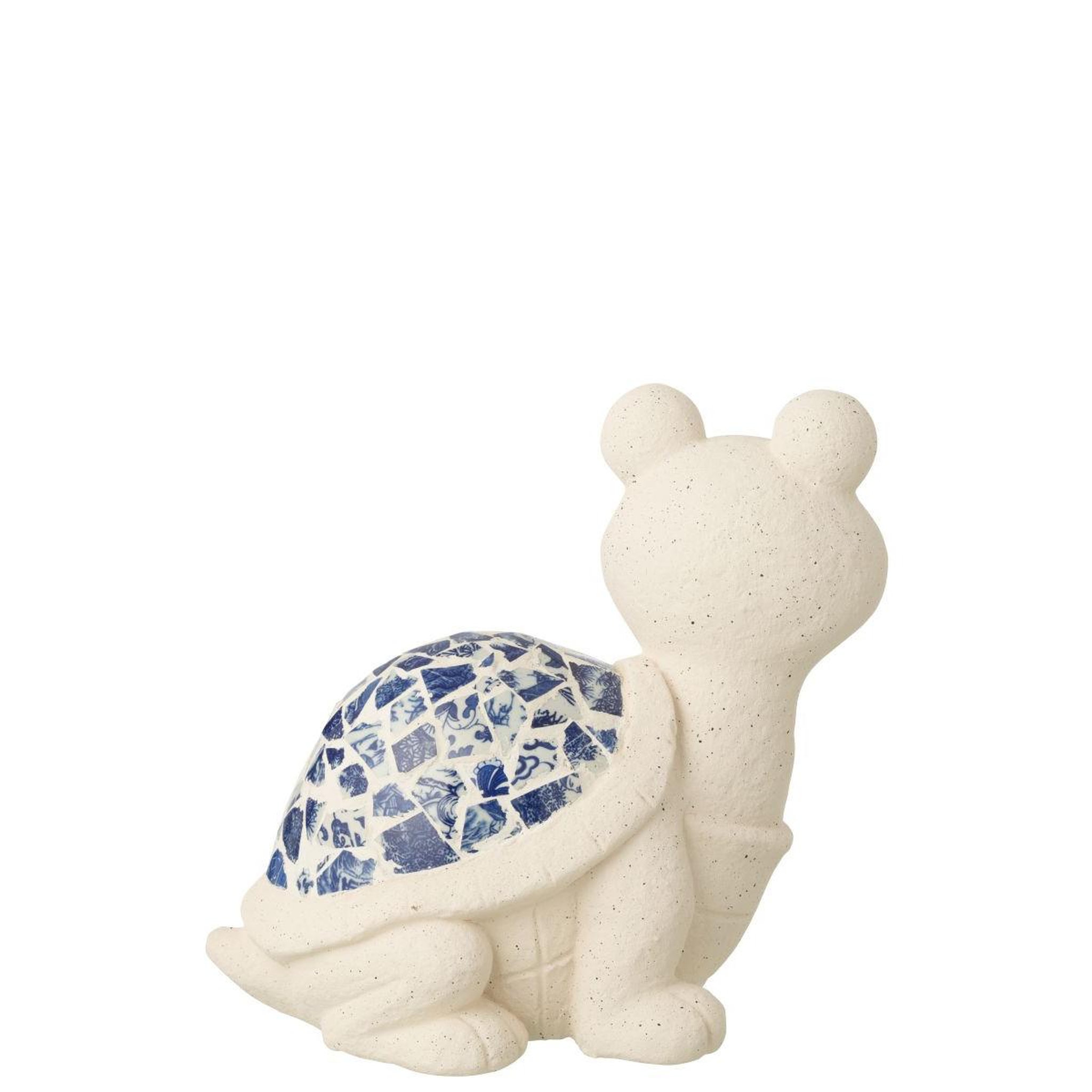 Voir la diapositive 3 : J-LINE Statuette tortue d'extérieur  mosaïque  34cm beige