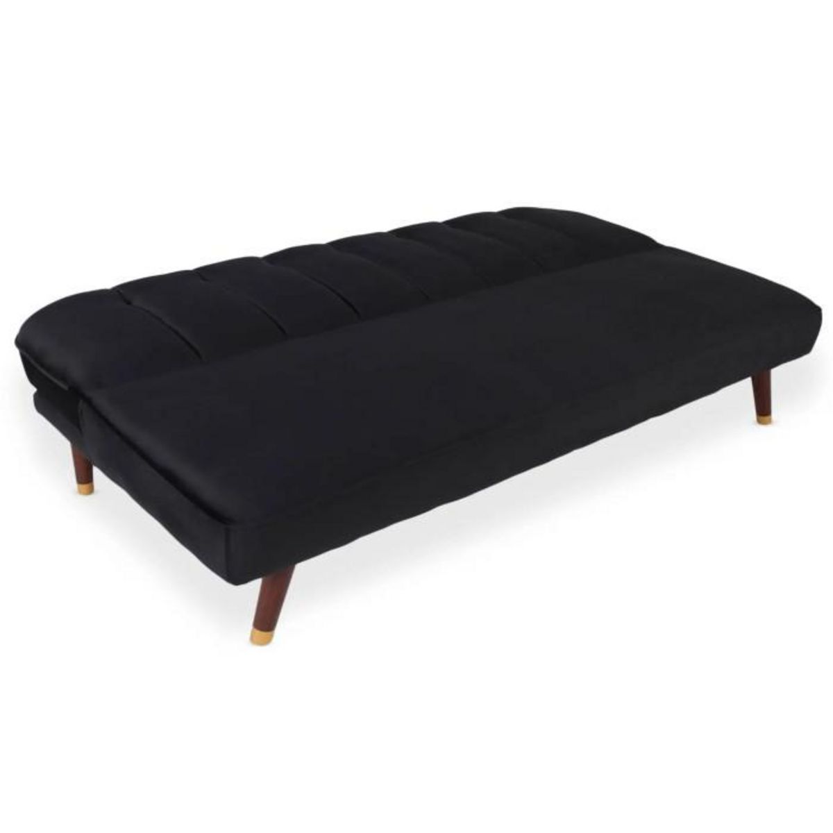 Paris Prix Canapé Convertible en Velours  Seattle  180cm Noir