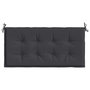 Voir la diapositive 4 : VIDAXL Coussin de banc de jardin noir 120x50x3 cm tissu oxford