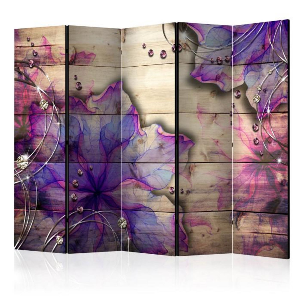 Paris Prix Paravent 5 Volets  Purple Memory  172x225cm