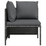 Voir la diapositive 5 : VIDAXL Canape d'angle sectionnel avec coussins Gris Resine tressee