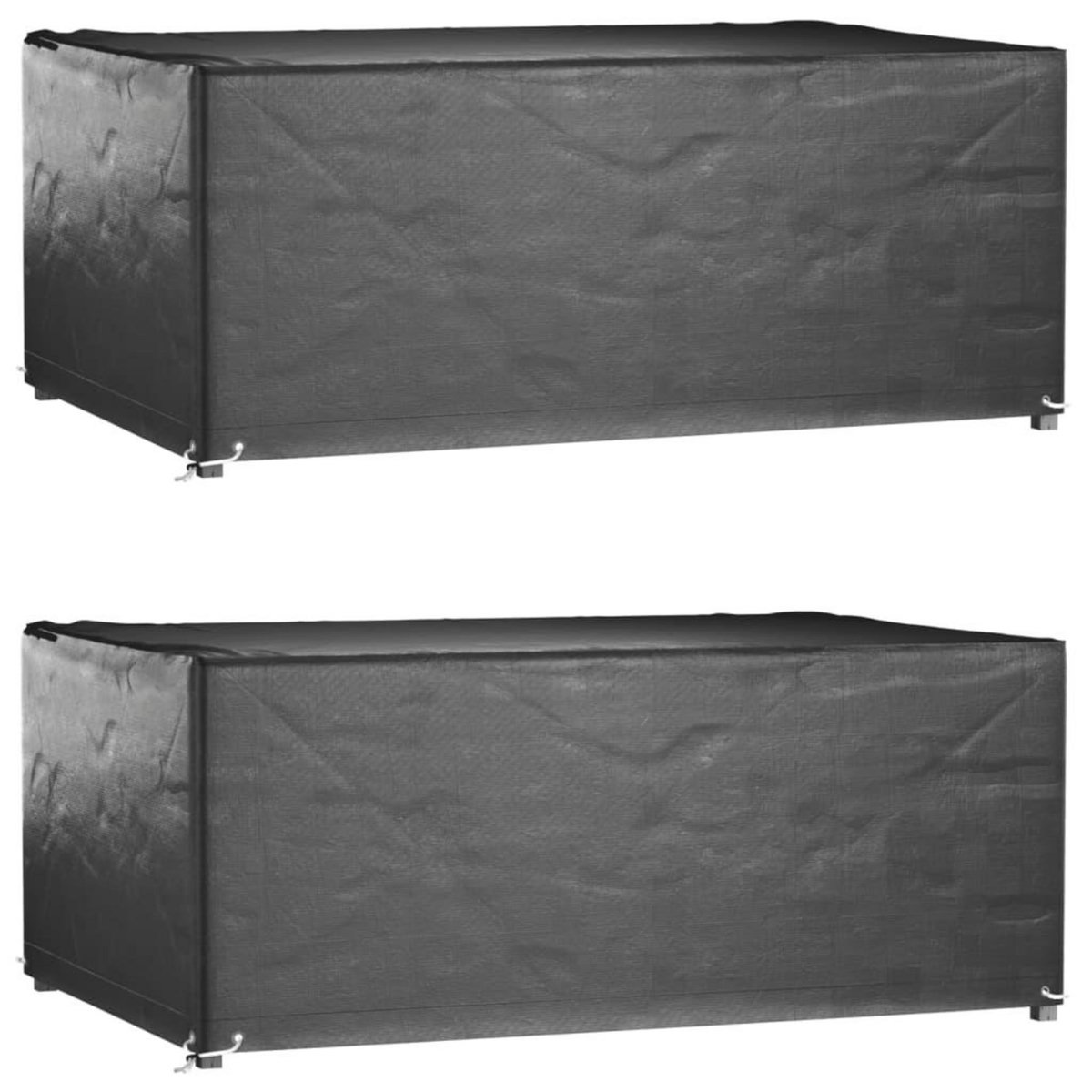 VIDAXL Housses salon de jardin2pcs 8œillets 180x122x75cm rectangulaire