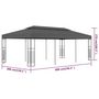 Voir la diapositive 6 : VIDAXL Tonnelle de jardin 3 x 6 m Anthracite