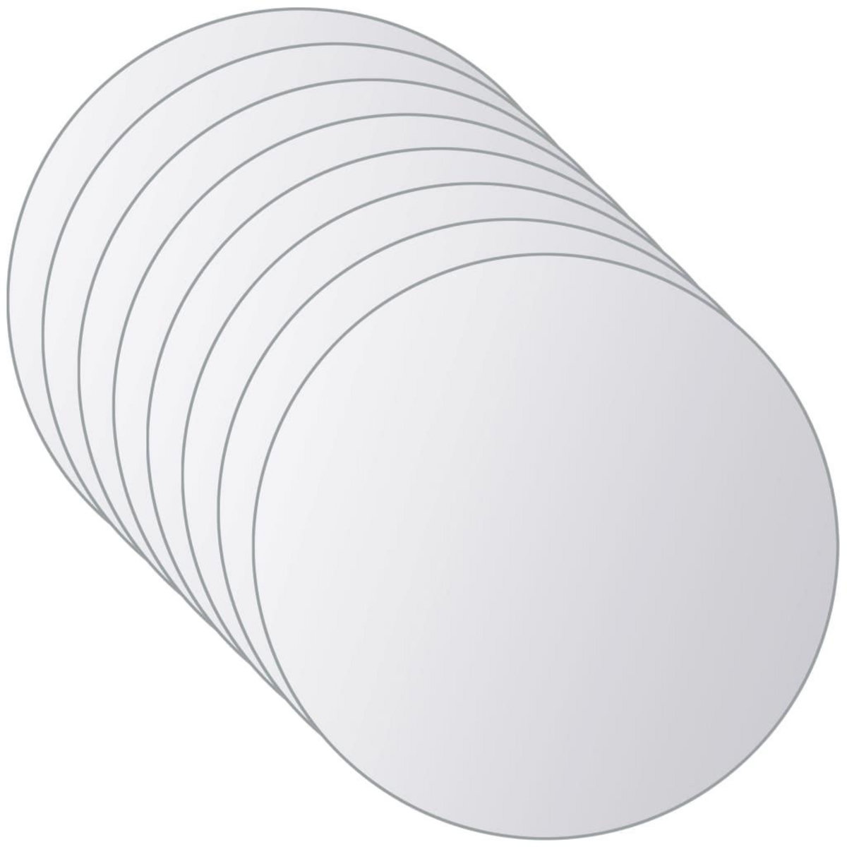 VIDAXL Carreau de miroir 8 pcs Rond Verre