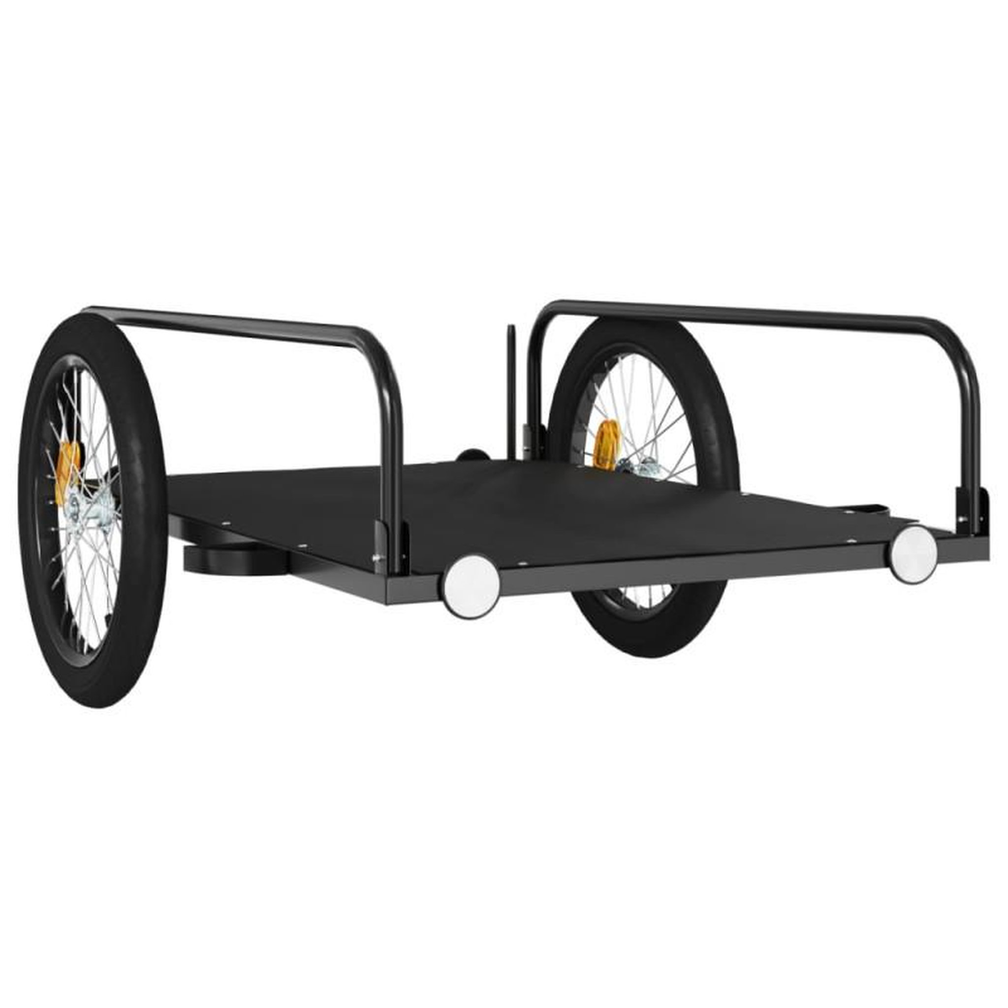 Voir la diapositive 4 : VIDAXL Remorque de vélo noir 135x70x37 cm fer