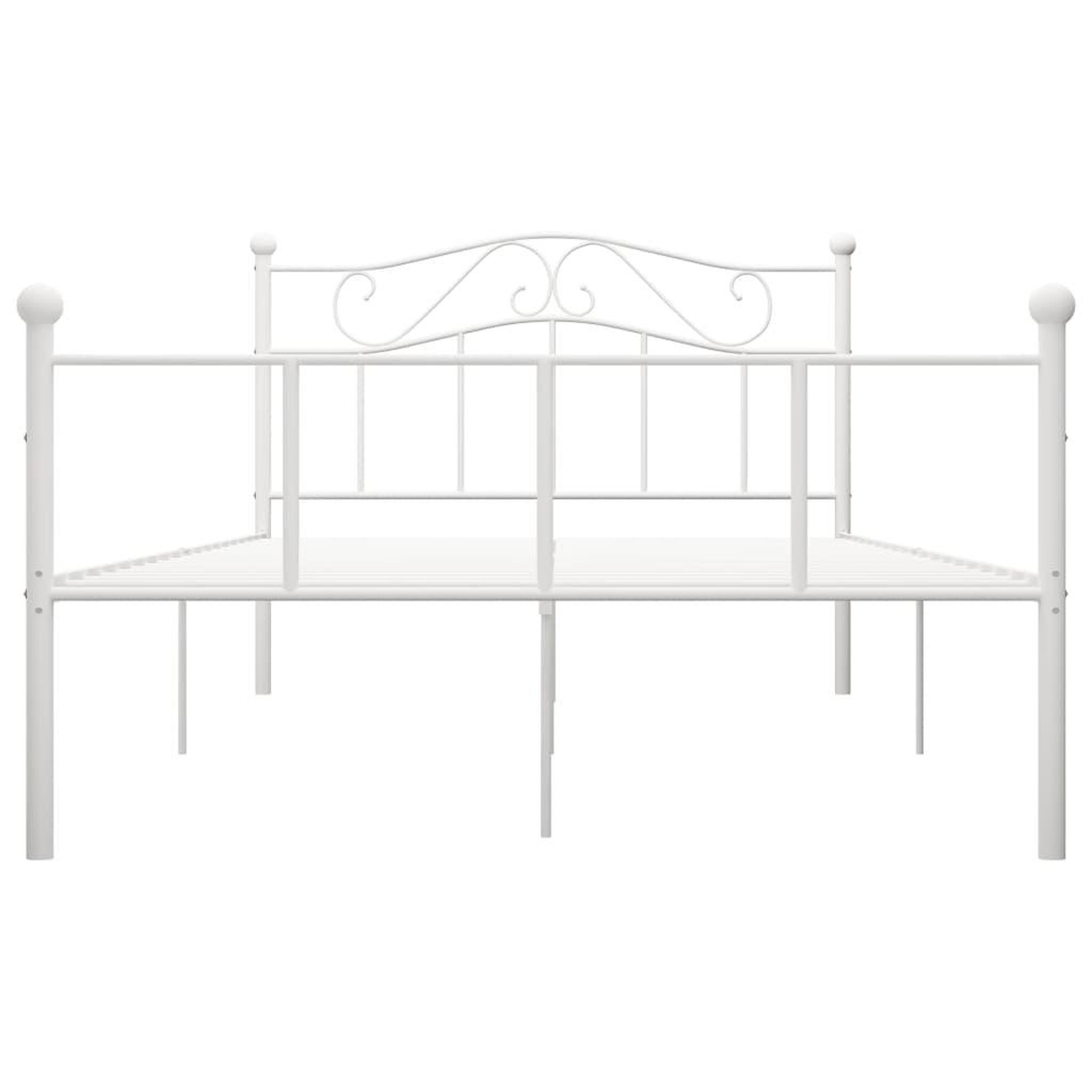 Voir la diapositive 3 : VIDAXL Cadre de lit Blanc Metal 120 x 200 cm
