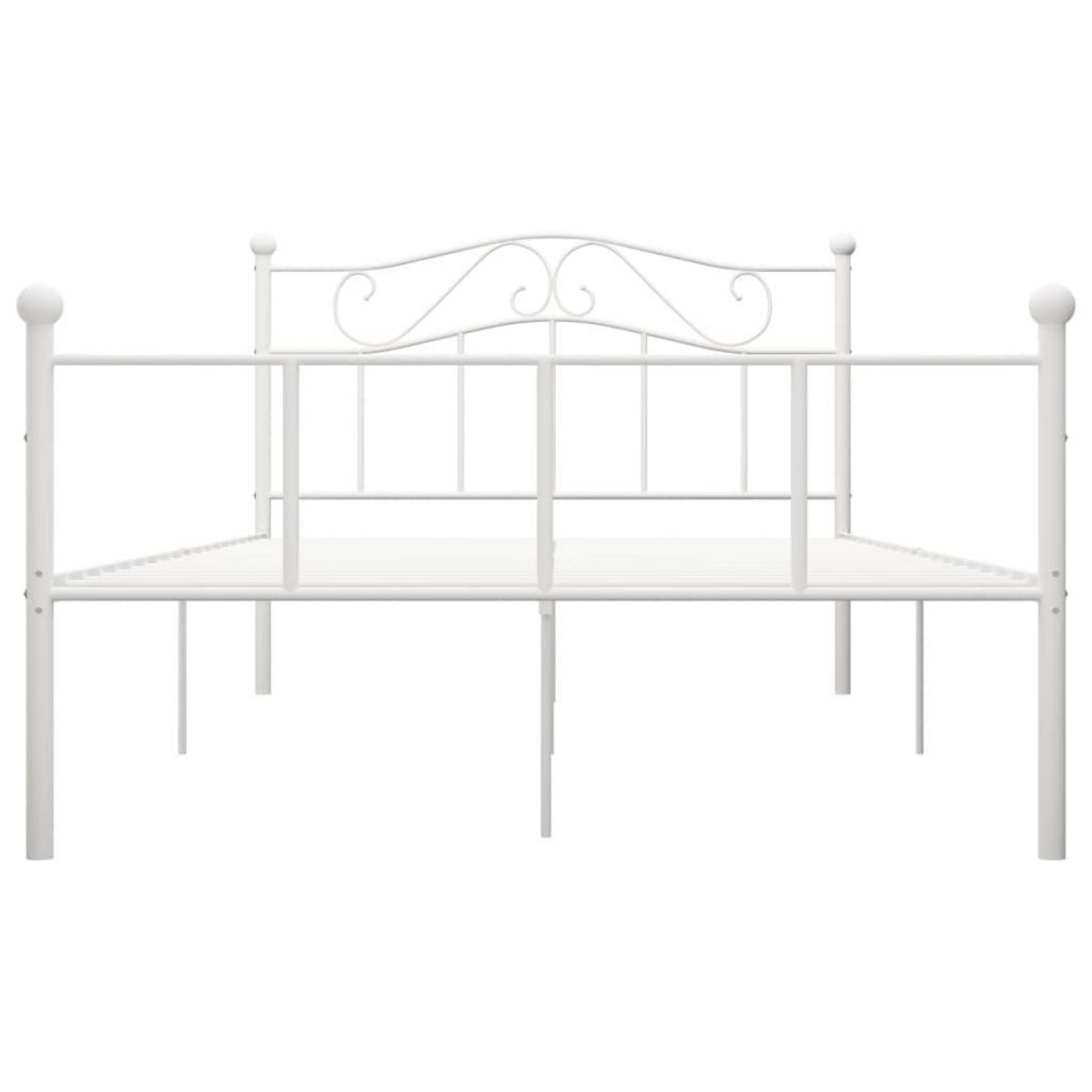 VIDAXL Cadre de lit Blanc Metal 120 x 200 cm