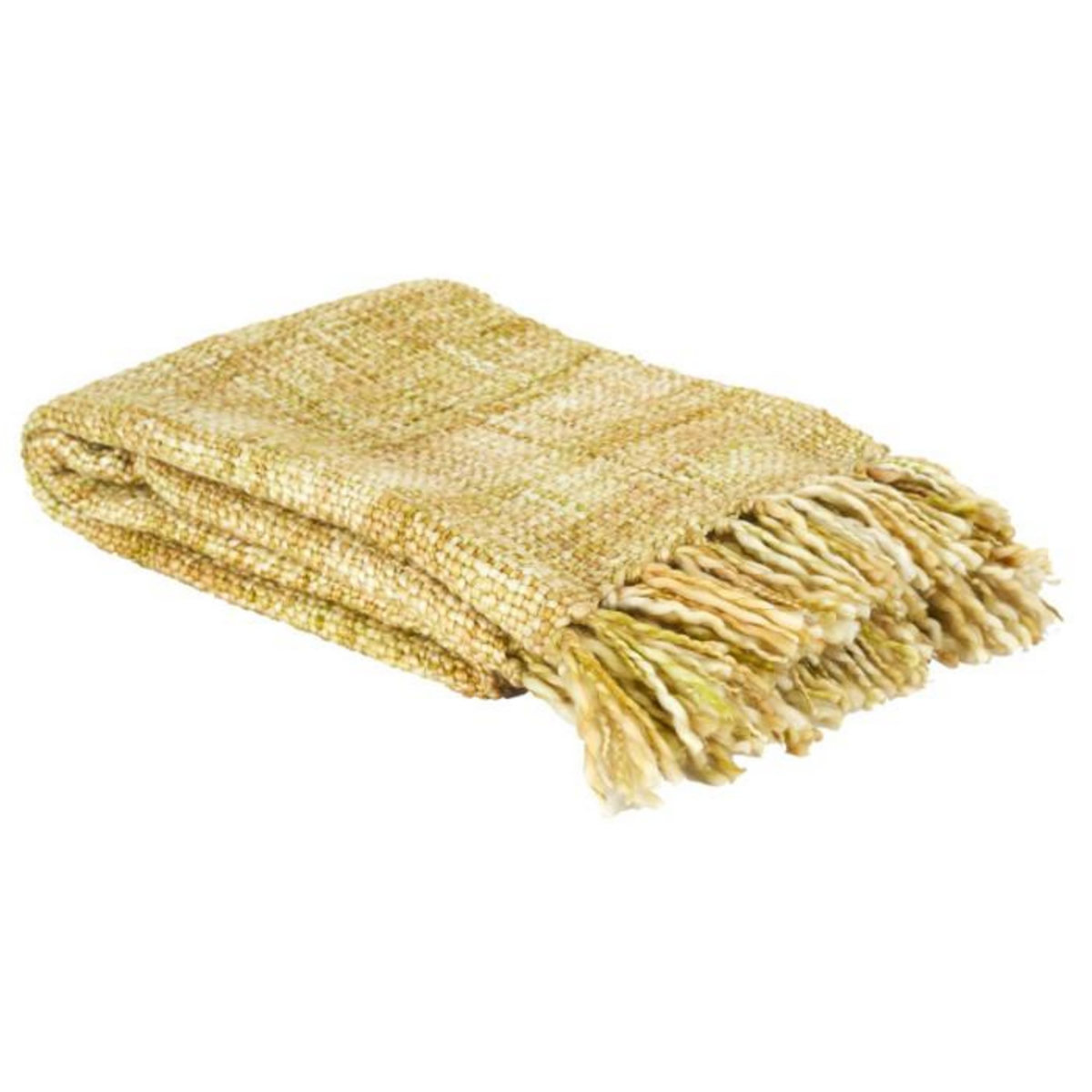 Paris Prix Plaid Maille Tressée  Chunky  125x150cm Jaune