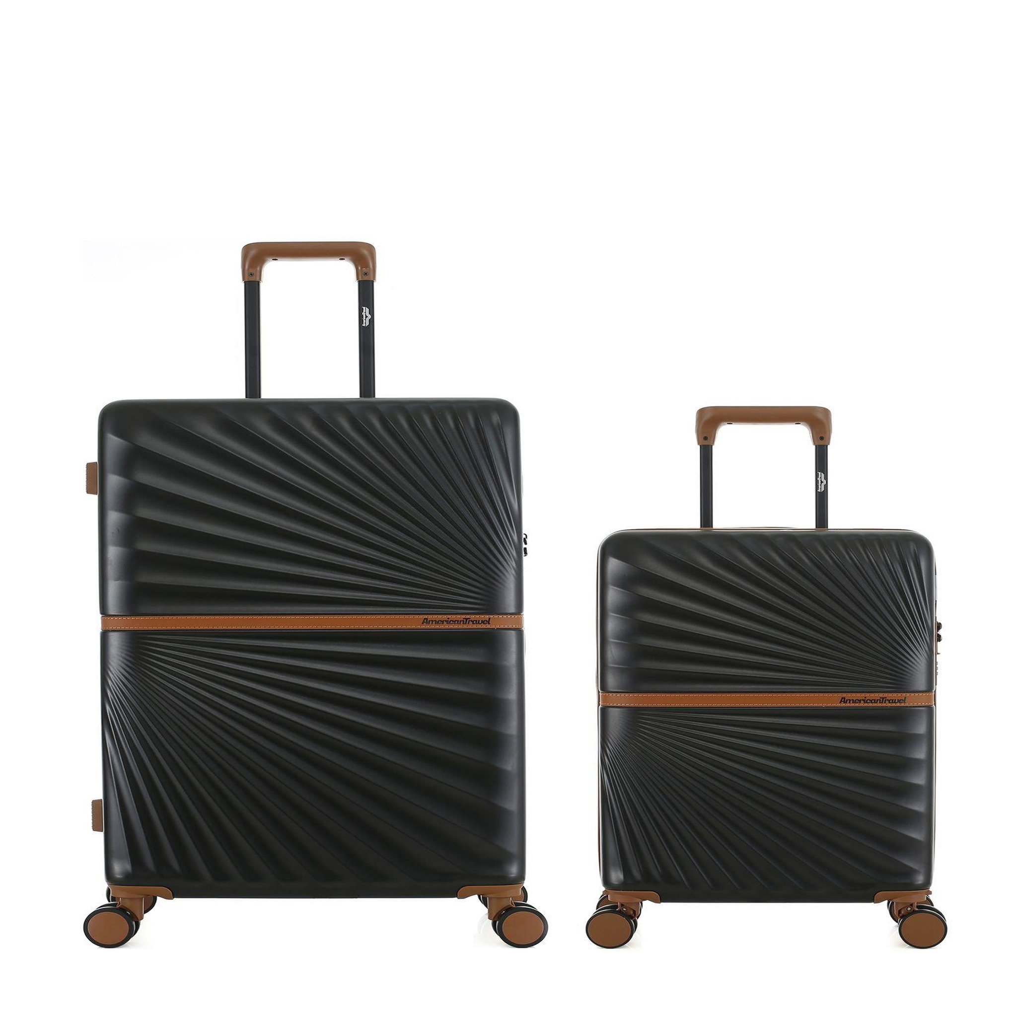 AMERICAN TRAVEL Lot de 2 Valises Rigides Grand Format et Cabine OAKLAND