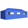 VIDAXL Tente de reception pliable avec 8 parois 3x9 m Bleu