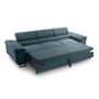 Voir la diapositive 3 : BEST MOBILIER Pablo - canapé 3 places - convertible avec têtières réglables - en velours côtelé