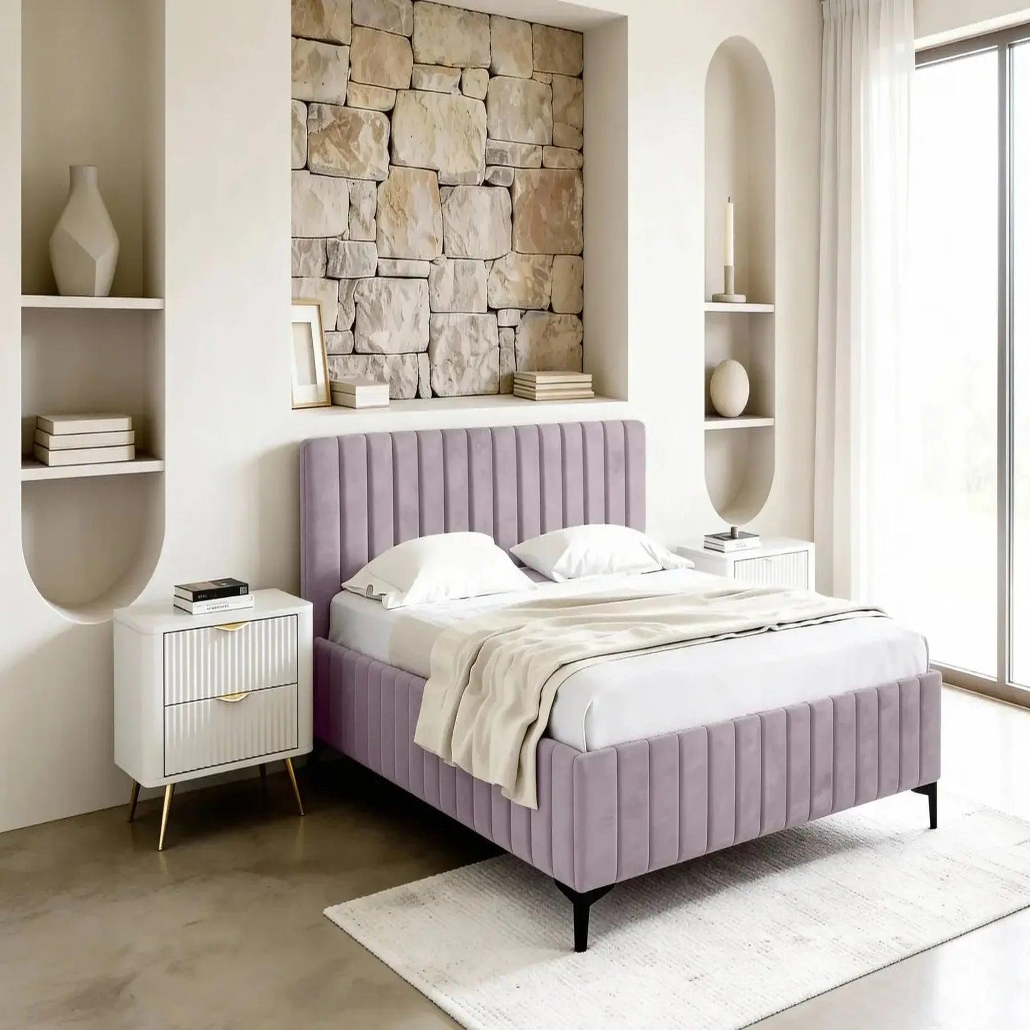 Voir la diapositive 2 : CASANOVA PARIS Eden - lit coffre tissu velours