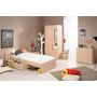 Voir la diapositive 2 : Armoire 2 portes 1 miroir 2 tiroirs L90cm FLAVIE