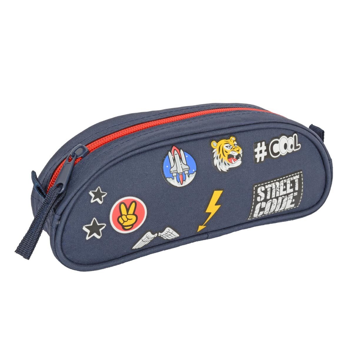 STREET CODE  Trousse ovale garçon bleu patch