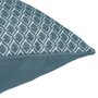 ATMOSPHERA Coussin rectangulaire en coton à motif Otto - 30 x 50 - Bleu Canard