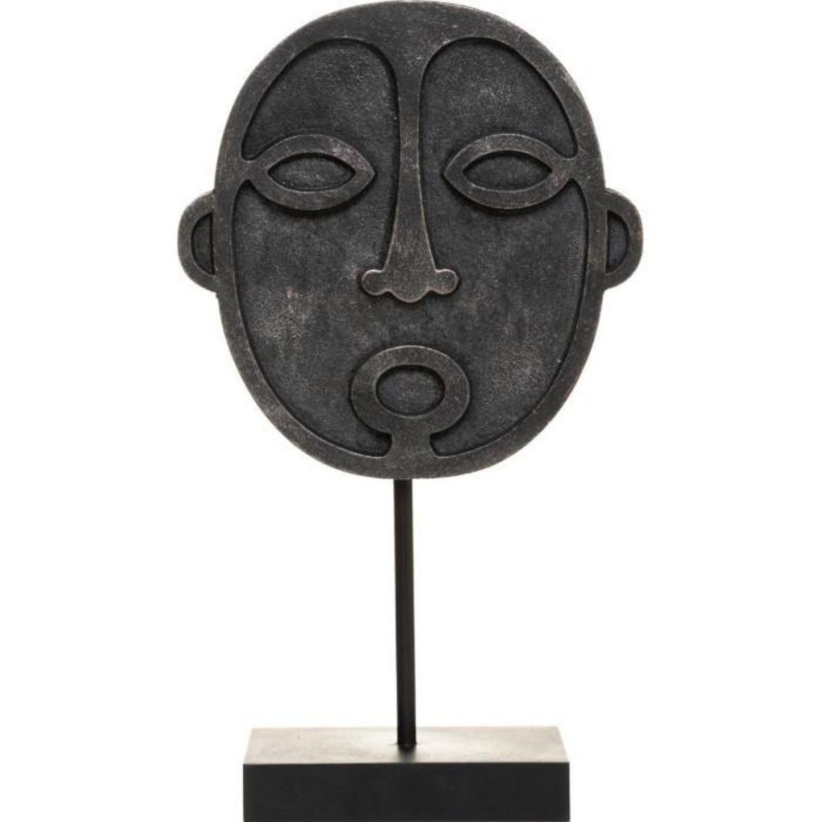 ATMOSPHERA Statuette Masque à Poser  Safari  19cm Noir