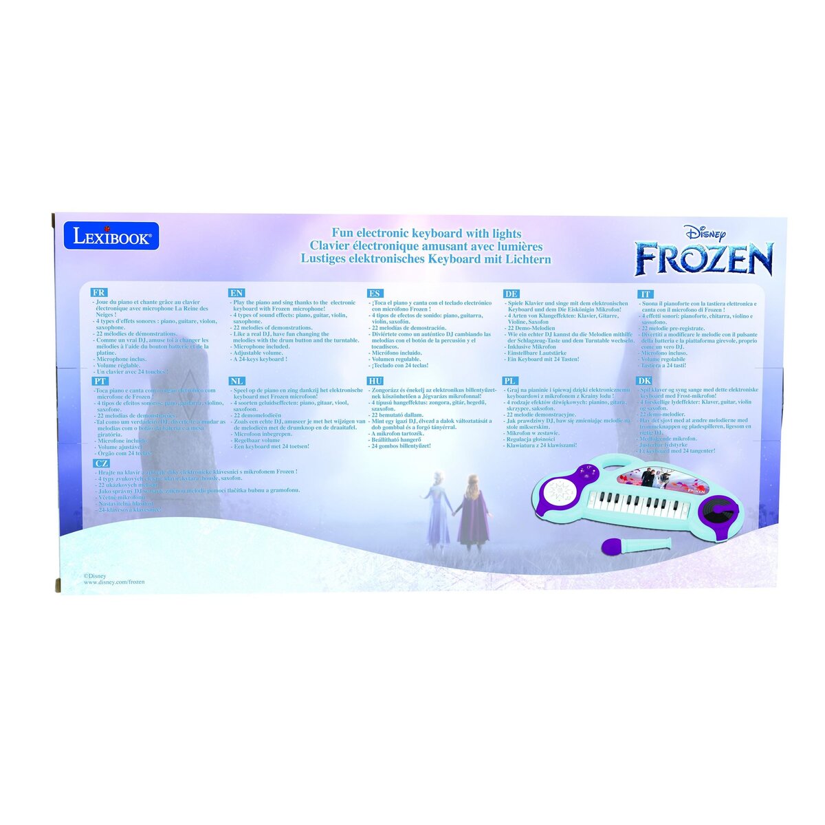 Lexibook Piano électronique La Reine des Neiges avec effets lumineux et microphone