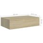 Voir la diapositive 6 : VIDAXL Etageres a tiroirs murales 2 pcs chene 40x23,5x10 cm MDF