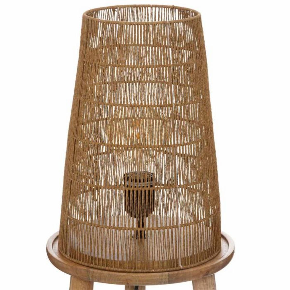 ATMOSPHERA Lampadaire Trépied en Bois  Ajmal  127cm Naturel