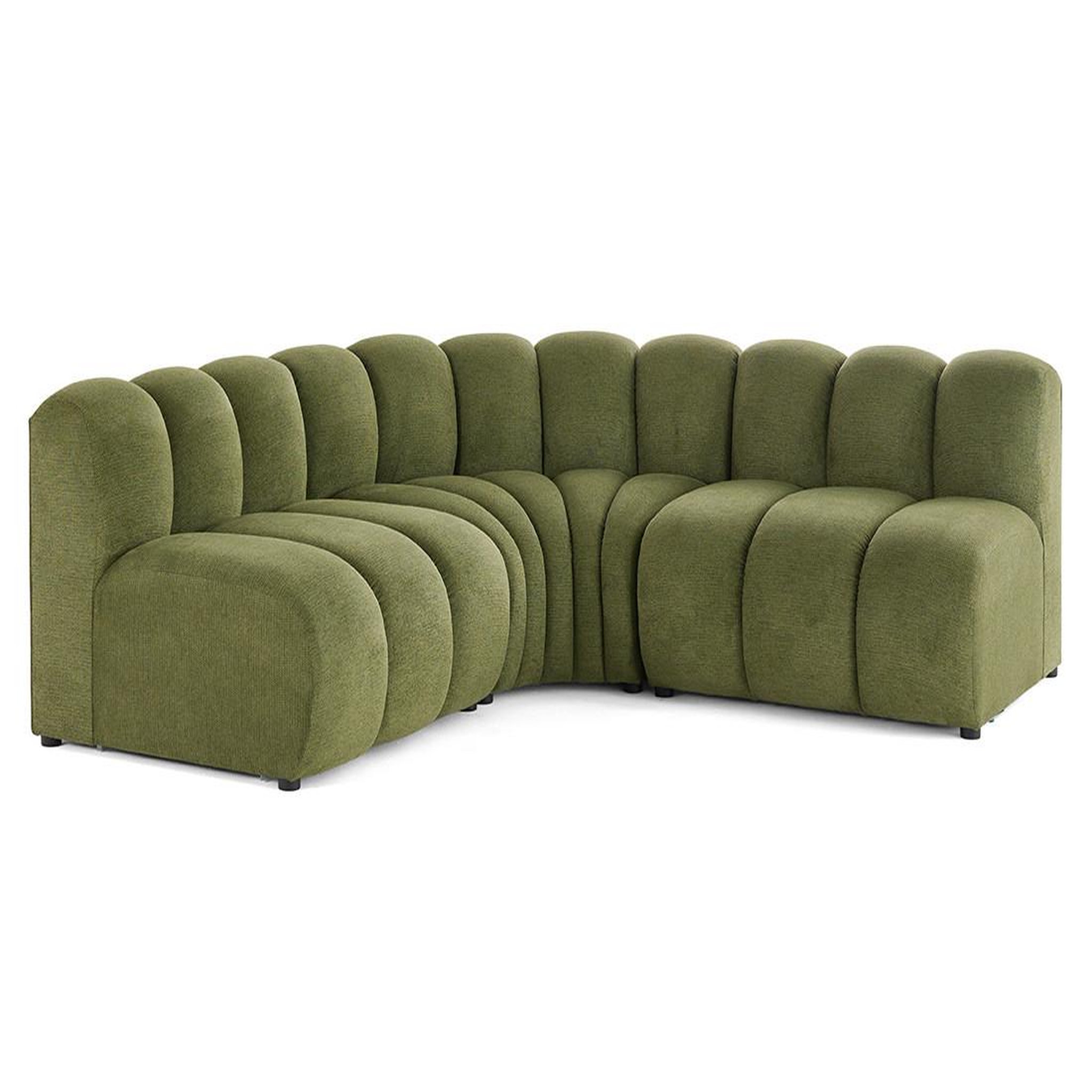 Voir la diapositive 6 : BEST MOBILIER Debbie - canapé modulable d'angle réversible 4 places en tissu texturé