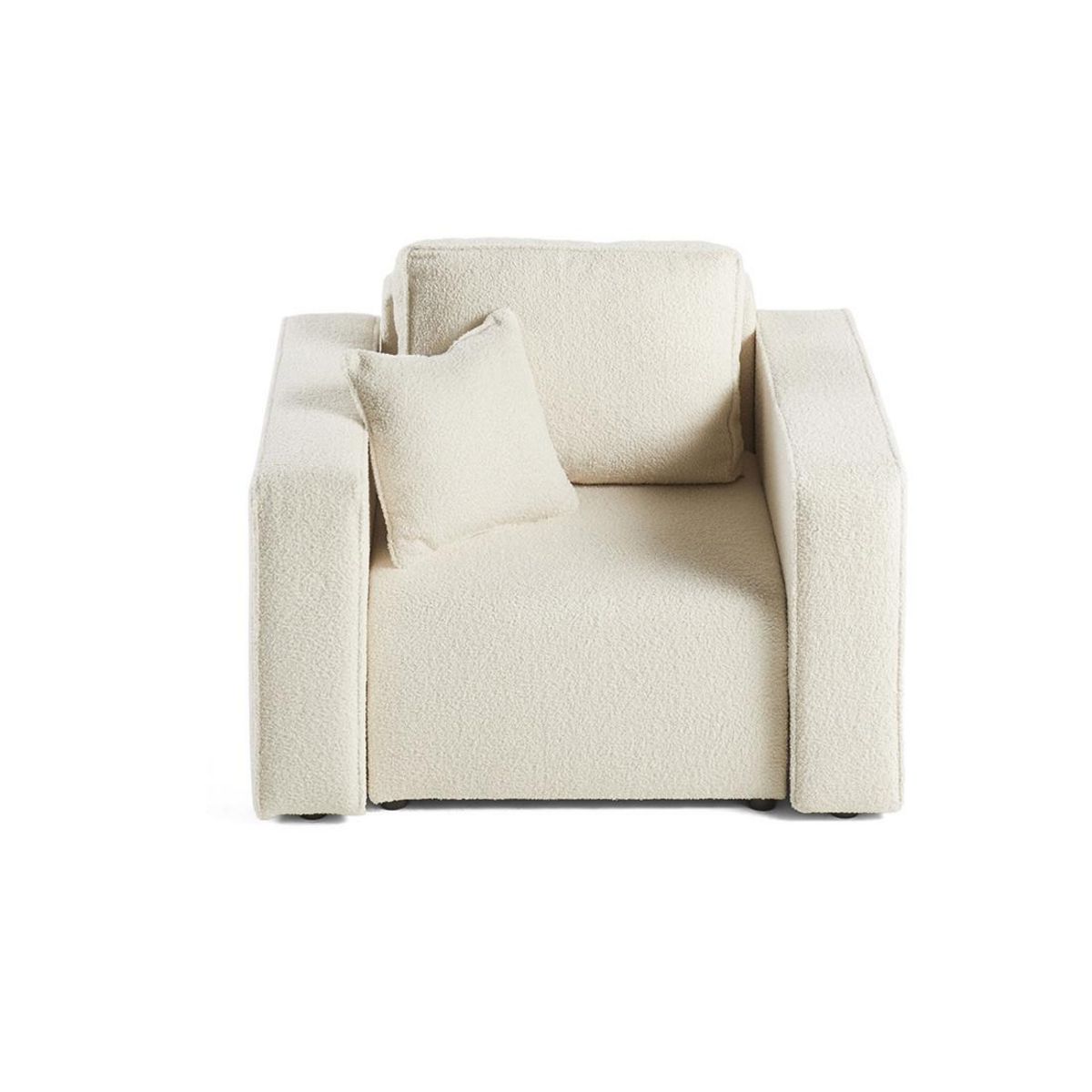 BEST MOBILIER Topaze - fauteuil - en tissu bouclette