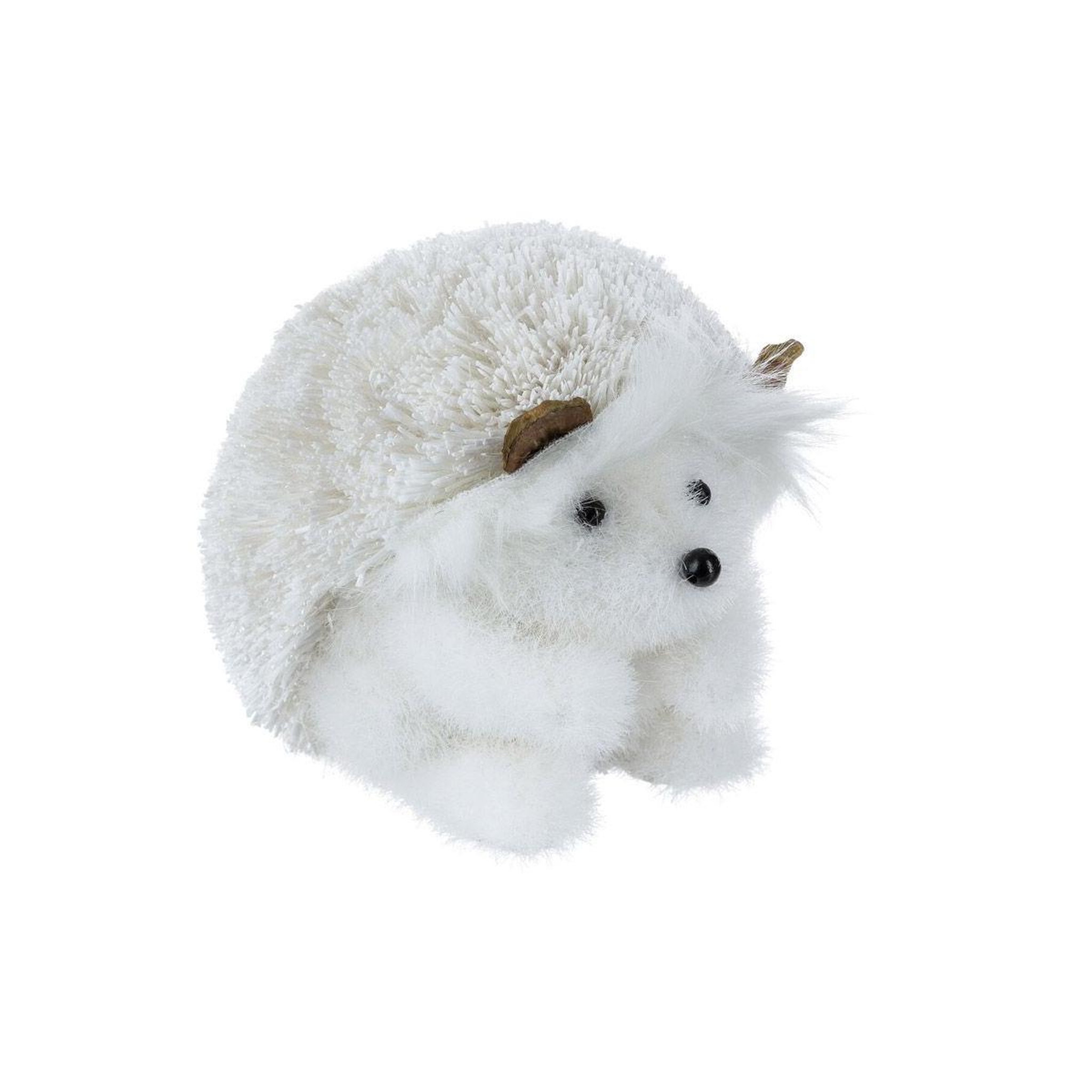 FEERIC LIGHT & CHRISTMAS Hérisson boule déco  cocon  14cm blanc