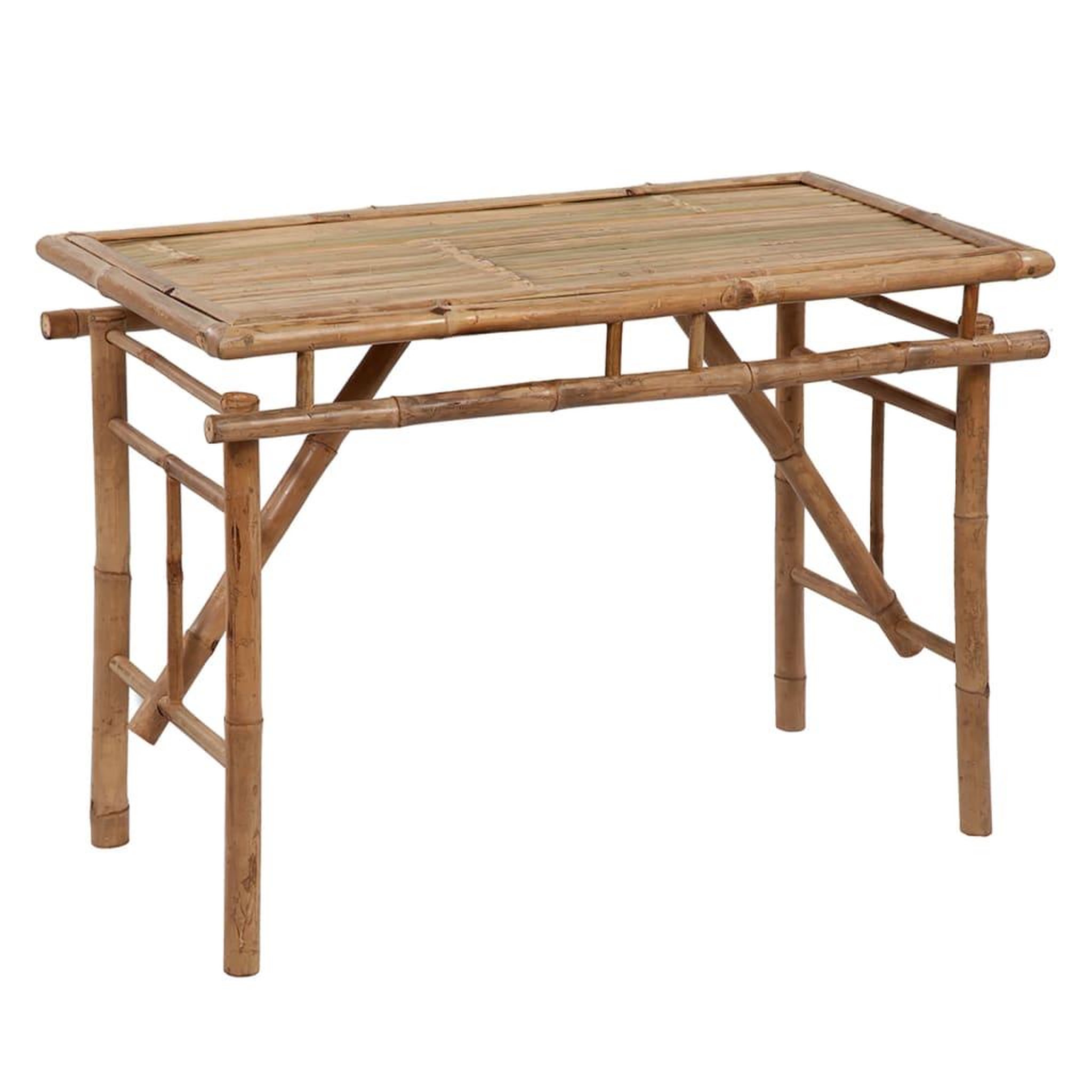 Voir la diapositive 1 : VIDAXL Table de jardin pliable 115x50x75 cm Bambou