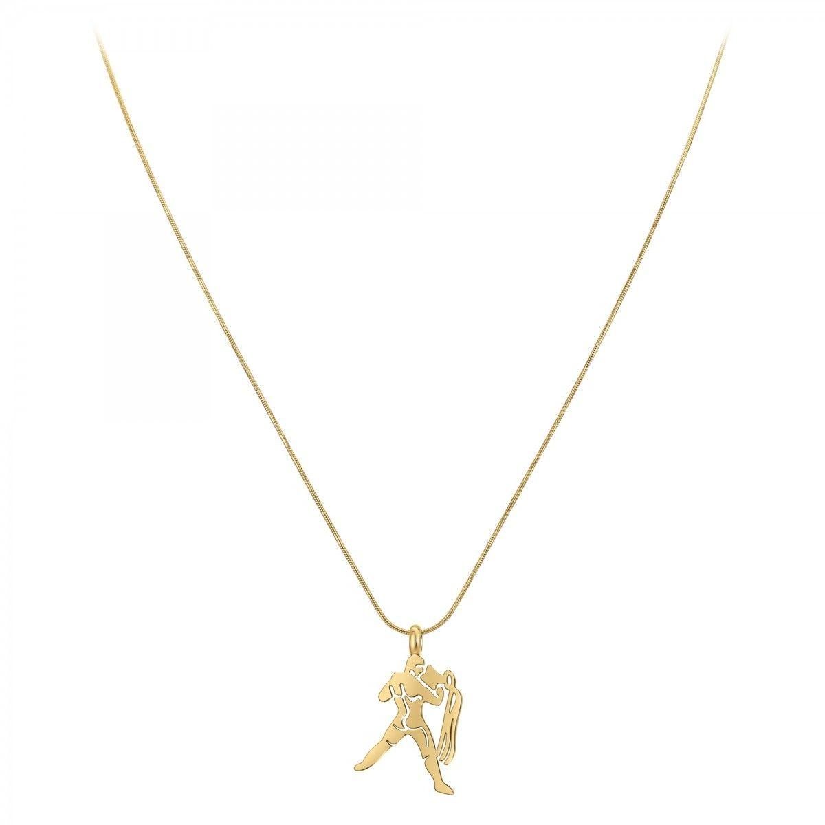 SC BOHEME Collier astrologie  Verseau  SC Bohème en Acier Finement doré