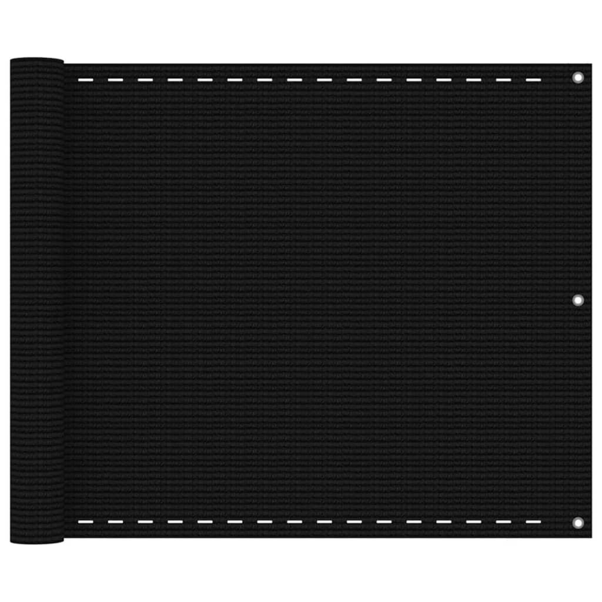 VIDAXL Ecran de balcon noir 75x300 cm pehd