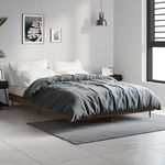 VIDAXL Cadre de lit sans matelas chene marron 120x190 cm