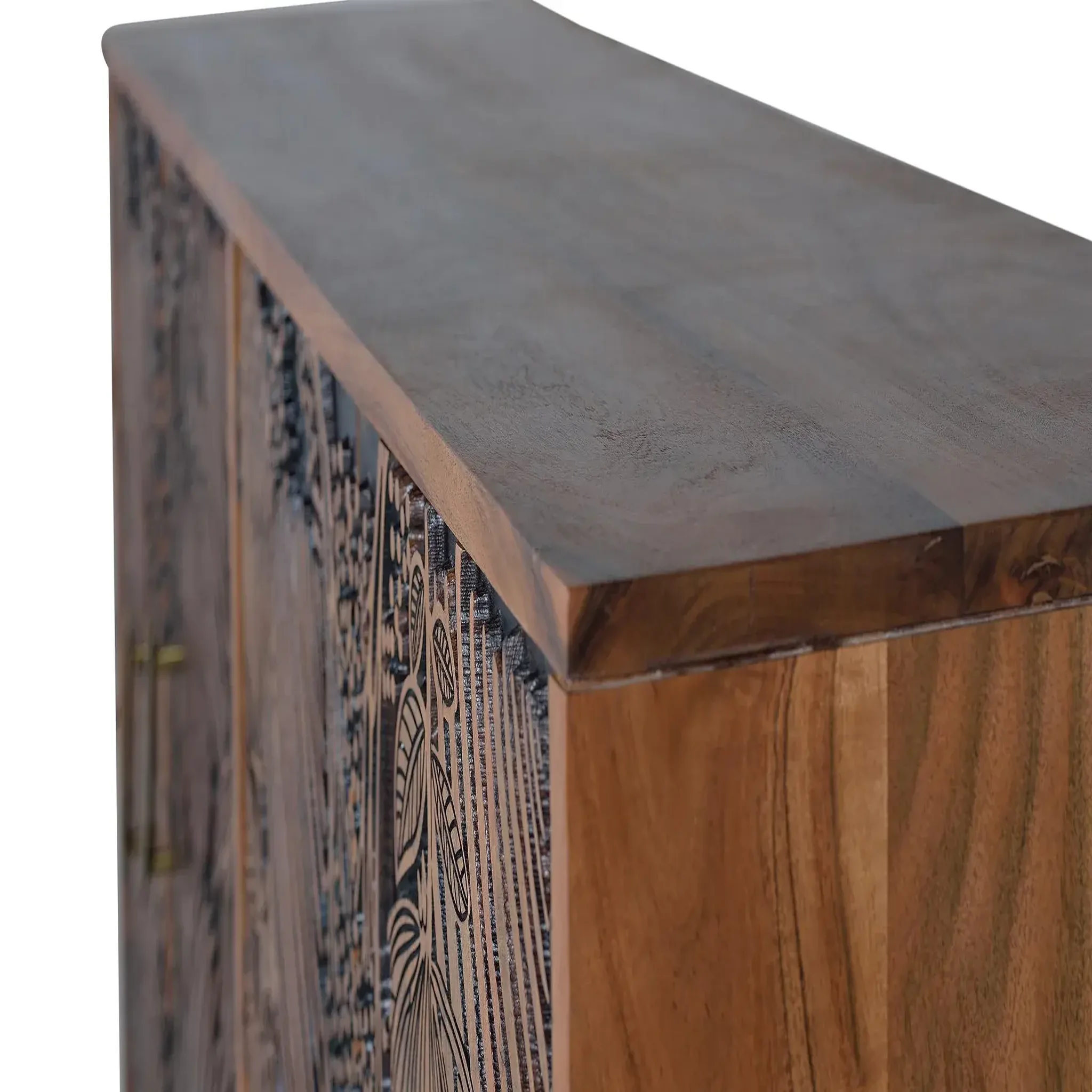 Voir la diapositive 2 : GINER Y COLOMER SL Buffet en bois d'acacia 190cm style ethnique moderne