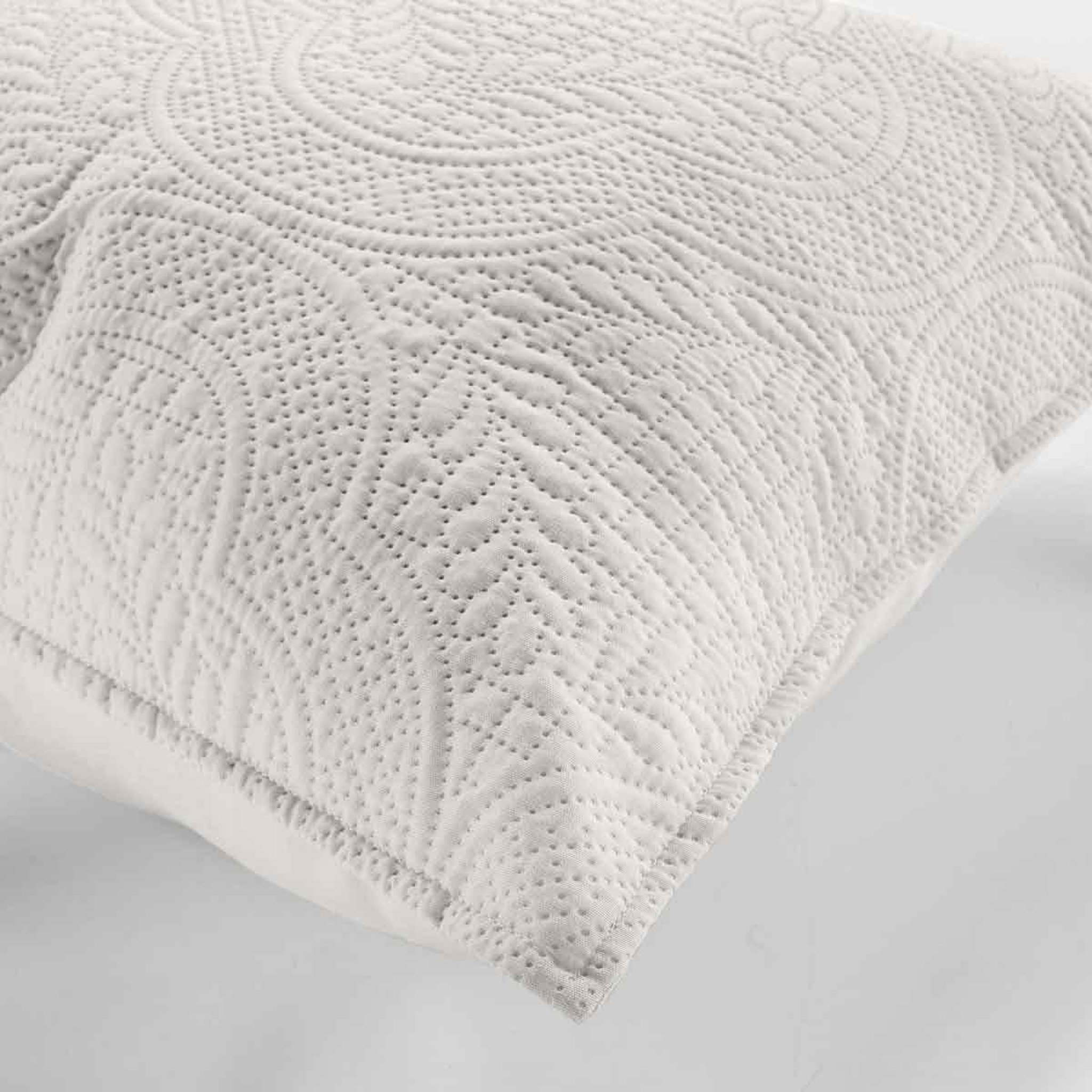 Voir la diapositive 3 : Douceur d'Intérieur Housse de coussin  romane  40x40cm lin