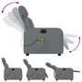 Voir la diapositive 5 : VIDAXL Fauteuil de massage inclinable Gris Similicuir