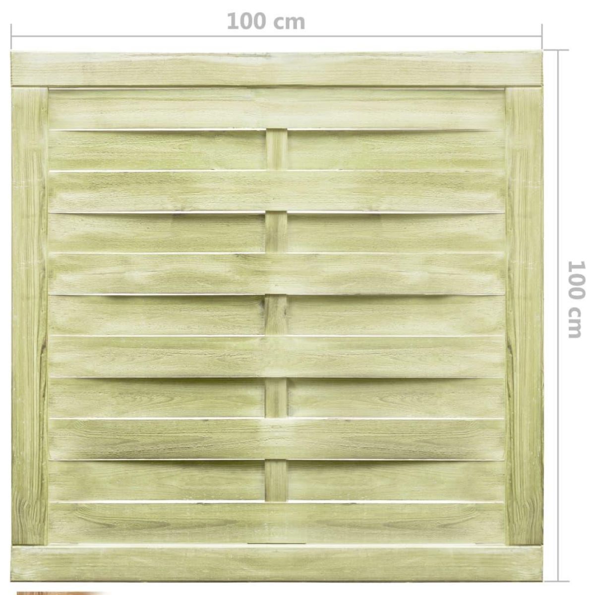 VIDAXL Portillon Bois de pin impregne 100x100 cm Vert