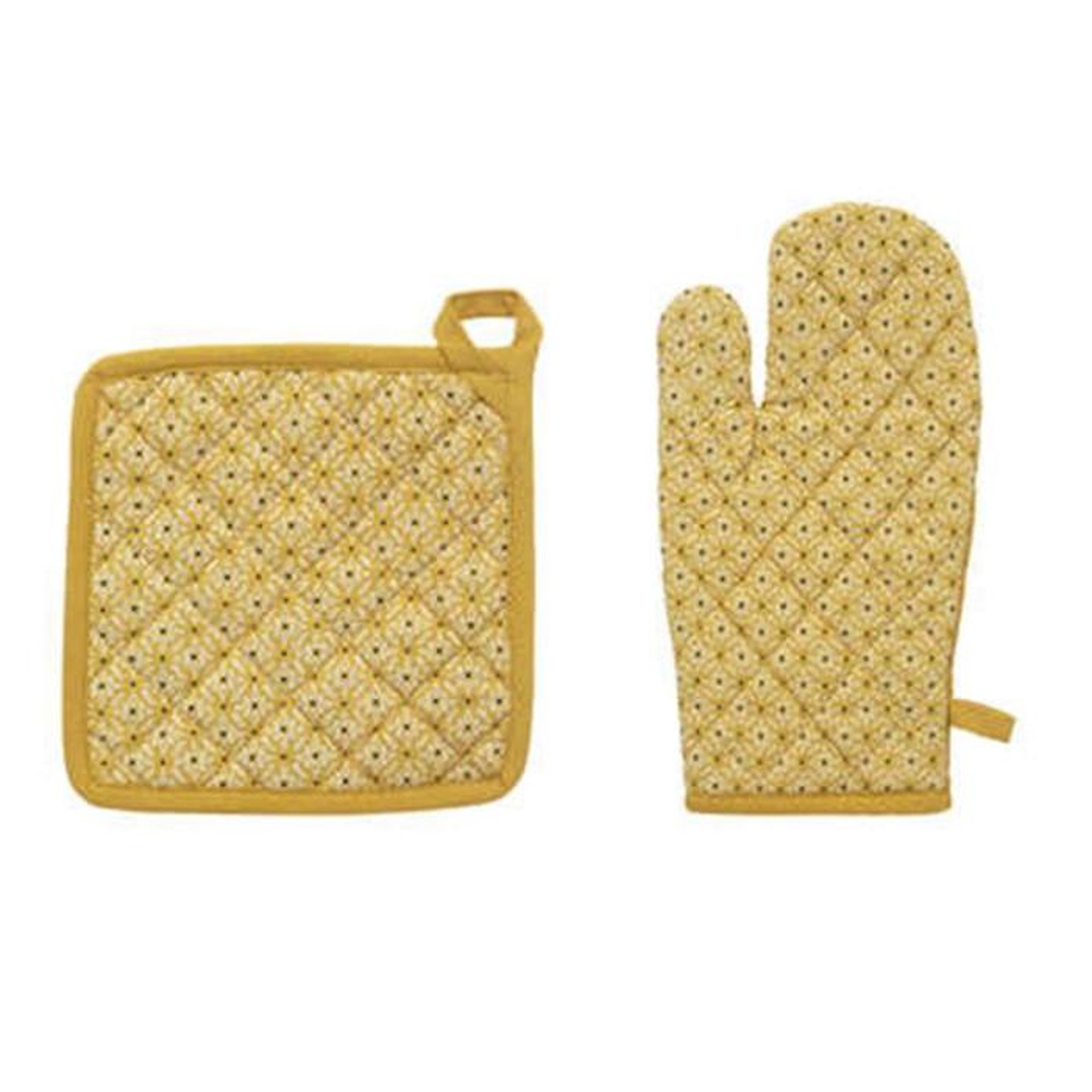 ATMOSPHERA Gant & Manique Imprimé  Paty  32cm Jaune Ocre