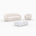 Rendez vous déco Ensemble canapé, fauteuil et table basse 4 personnes-Izaé